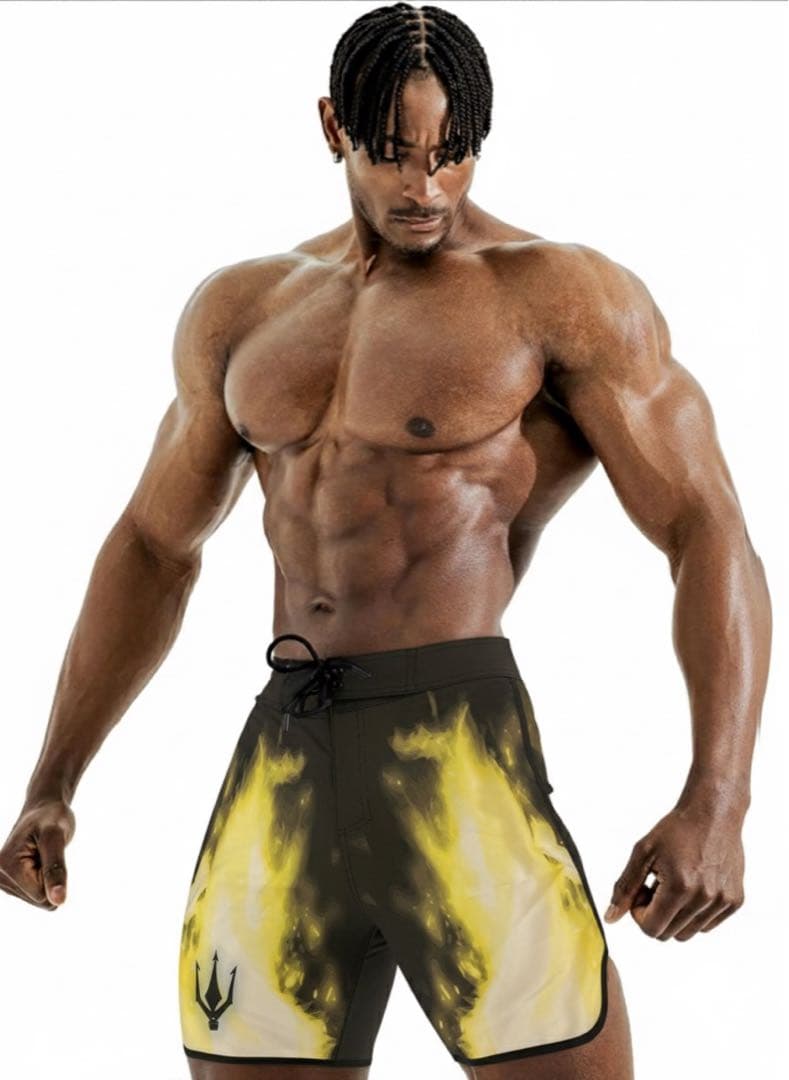 希少品❗️570 FIED ファイド サーフパンツ 26サイズ ブラック×イエロ