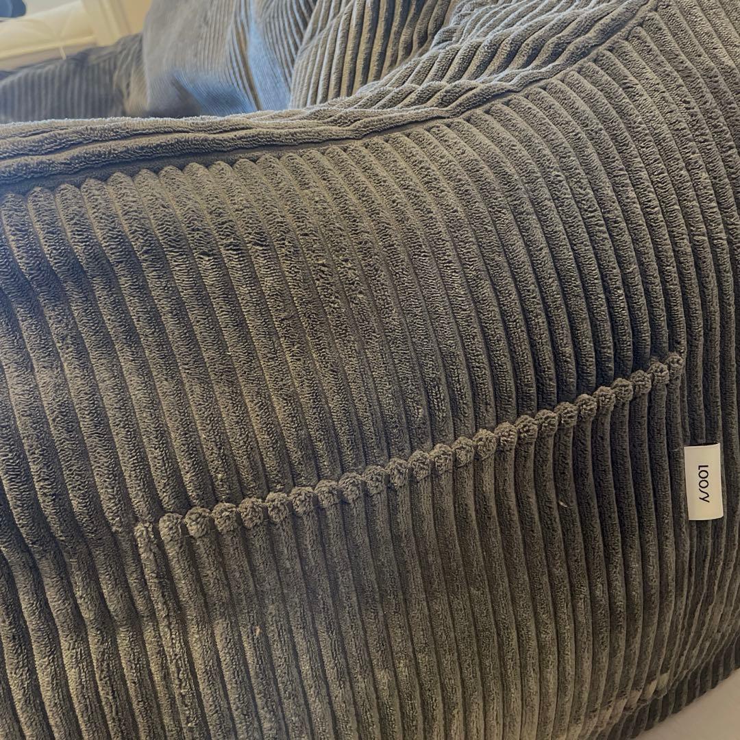 セ*ー様 LOOSY 2人掛けビーズソファ　グレー