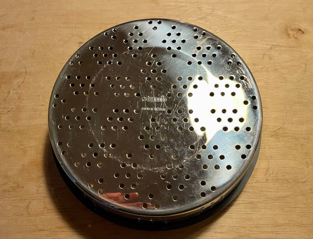 STAUB//ステンレススチール蒸し器付き両手鍋//26cm//ブルー