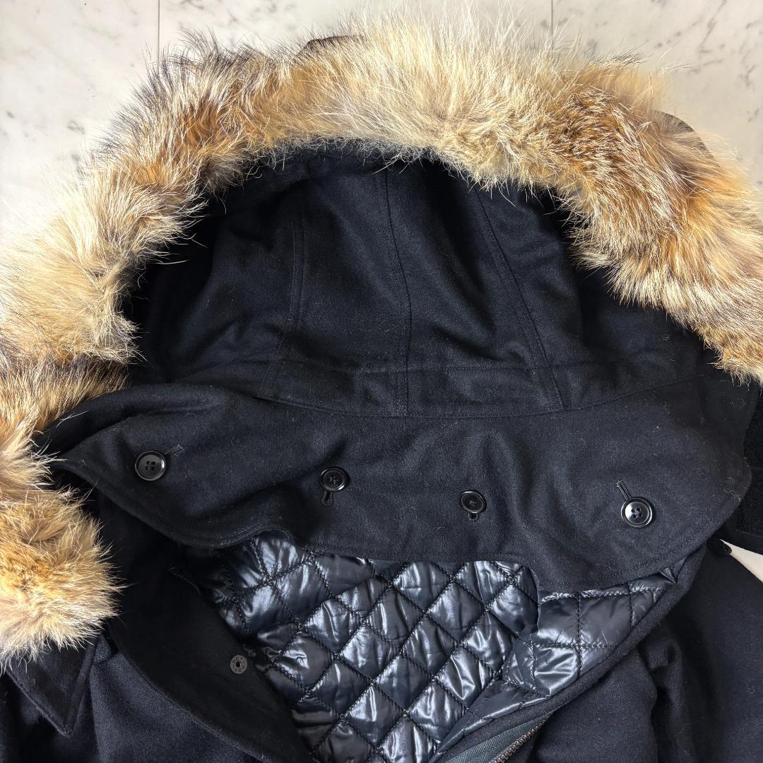 マーカ marka 中綿 S モッズコート ウール コヨーテ ファー 1 黒