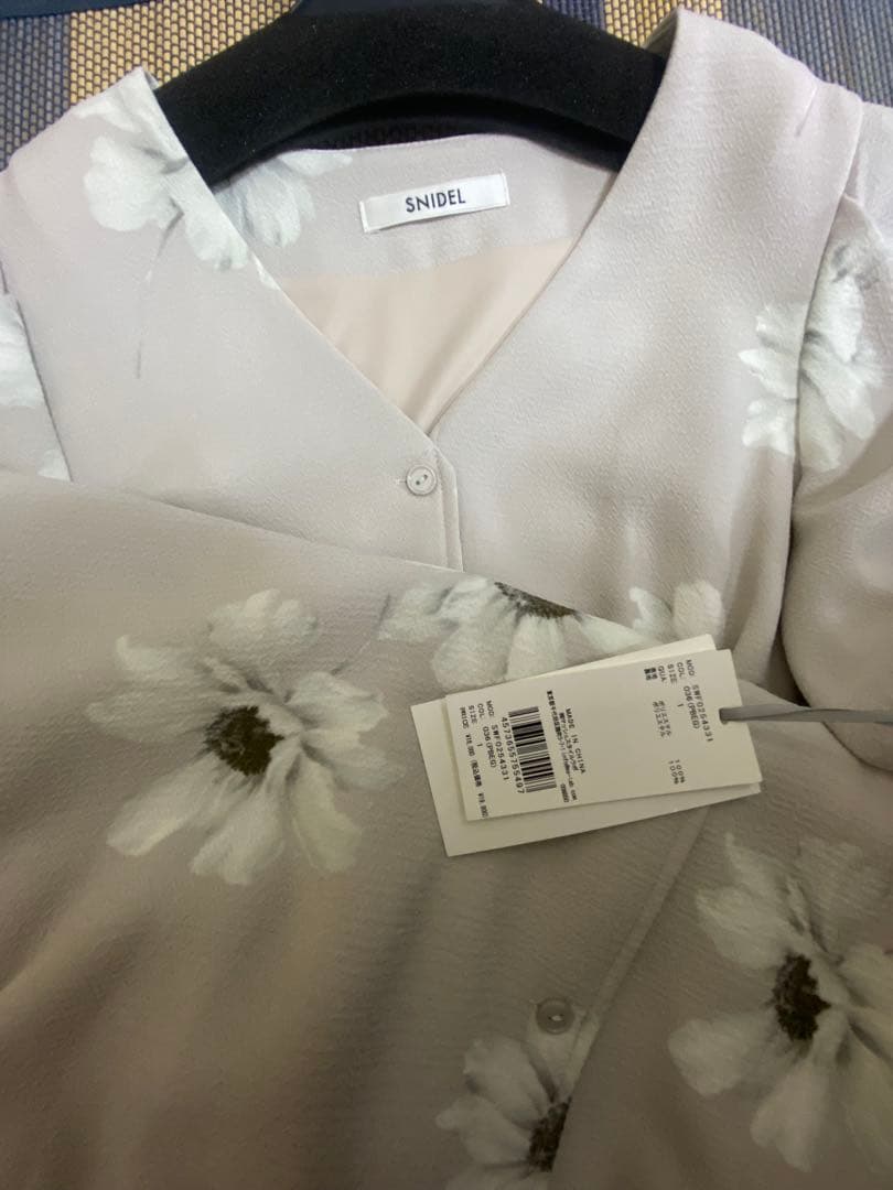 【FLOWER COLLECTION】プリントタイトワンピース　PBEG