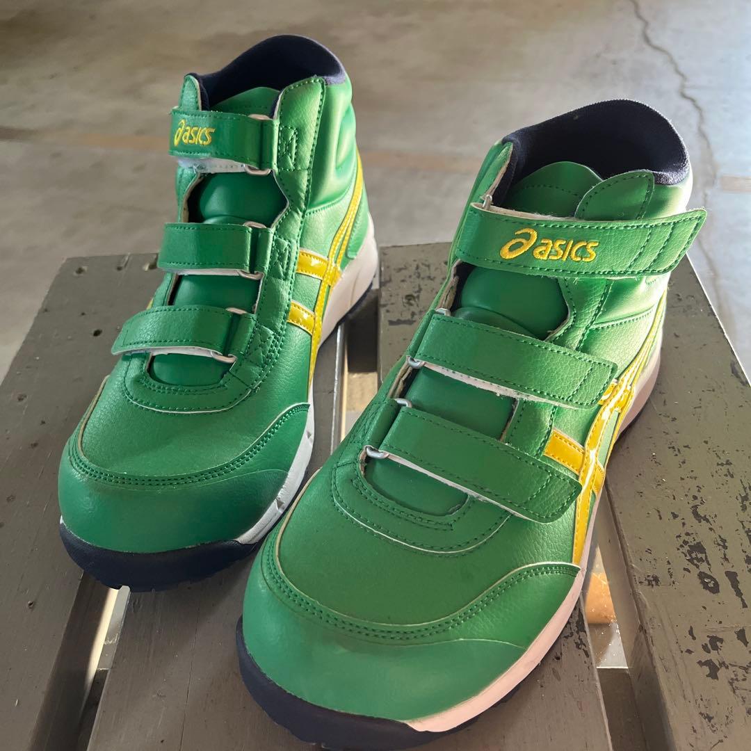 アシックス ウィンジョブCP302 グリーン ハイカット