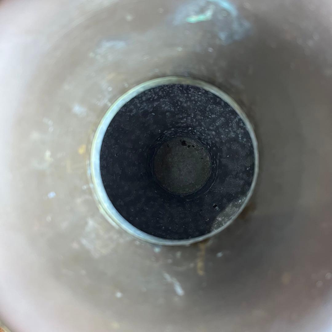 【アンティーク】堆朱銅胎飾り花瓶 壺 山水楼閣 花鳥唐草 古美術 骨董品 古道具