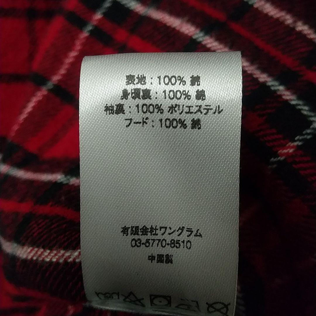 人気☆シュプリーム 刺繍ロゴ 襟切替 裏地チェック フード付 デニムジャケット