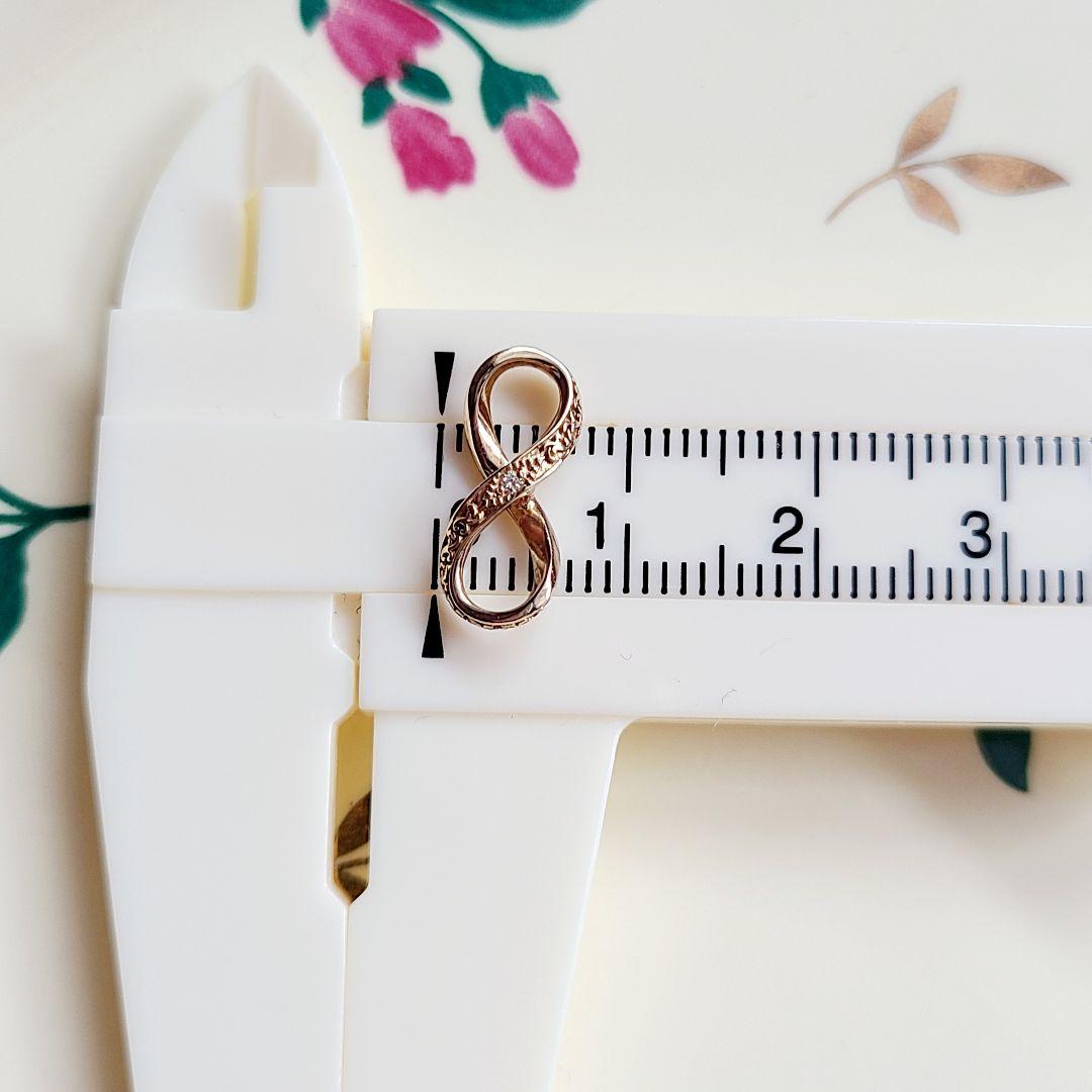 agete　アガット　K10　インフィニティ&リボン　チャーム　鏡リュウジ