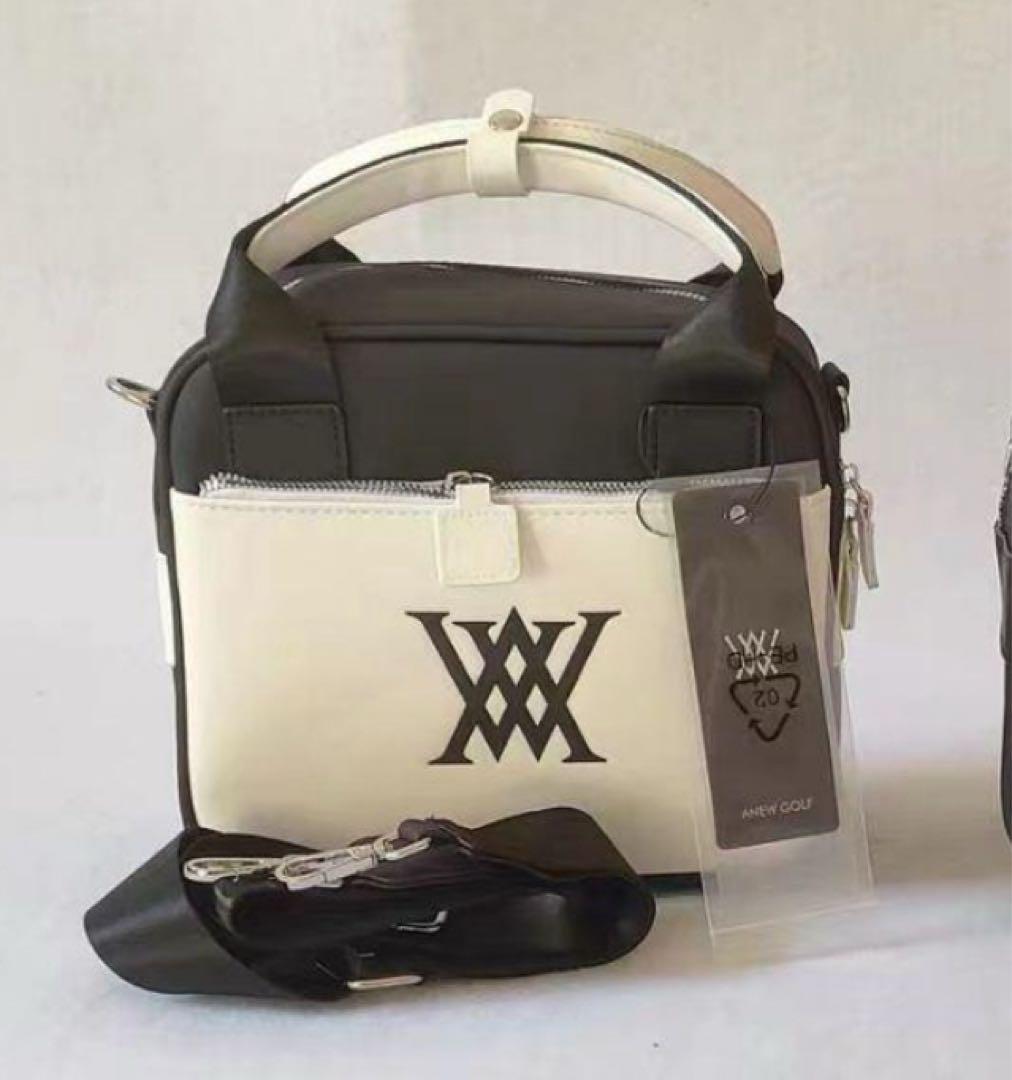 ANEWGOLF ラウンドバック ミニショルダーバッグ 黒と白　新品未使用品