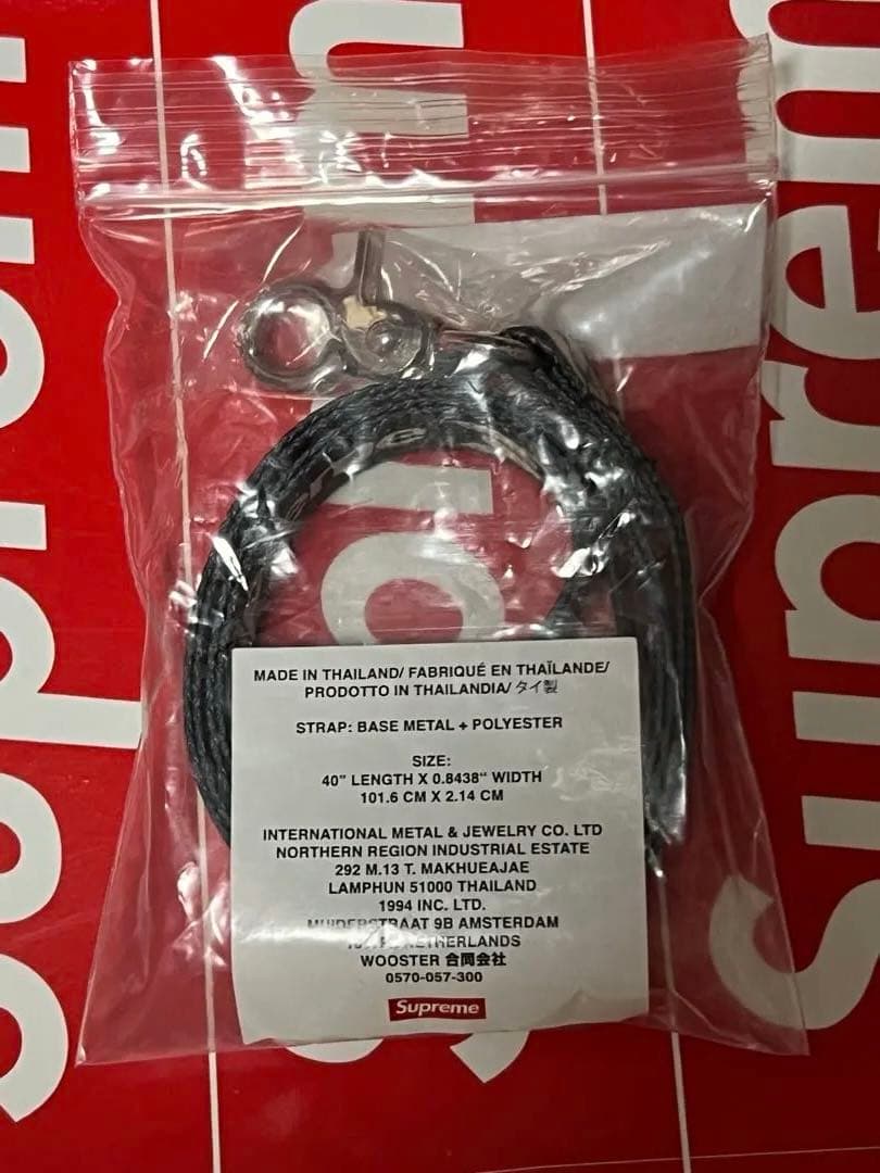 Supreme Lanyard Red Black ランヤード 黒