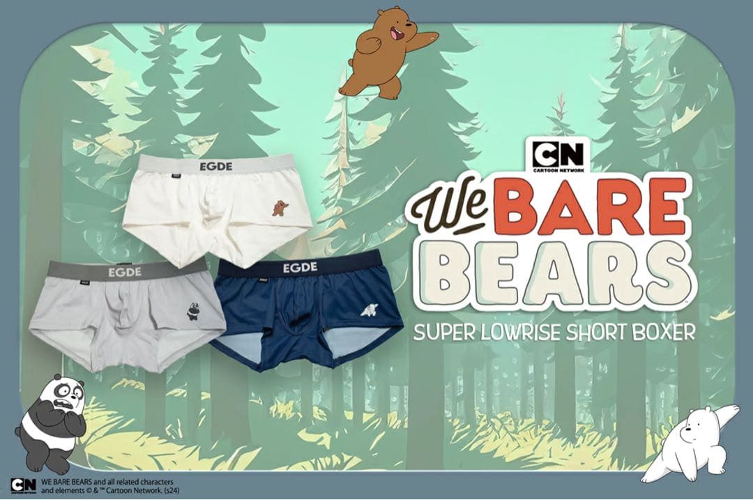 EGDE ベアベアーズ　ボクサー　ローライズ　コラボ　サイズM