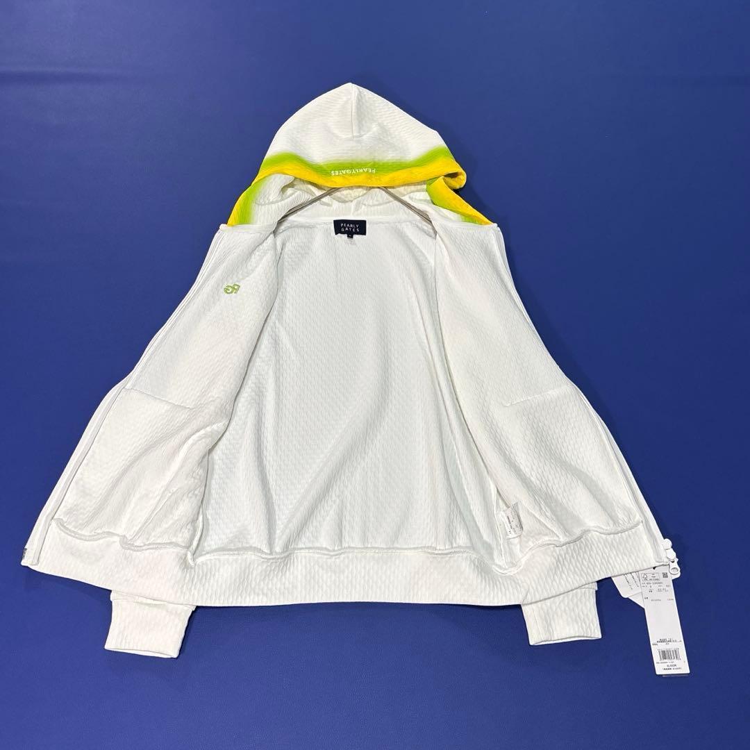 未使用　パーリーゲイツ　0/S ダブルジップ　グラデーションパーカー　ホワイト