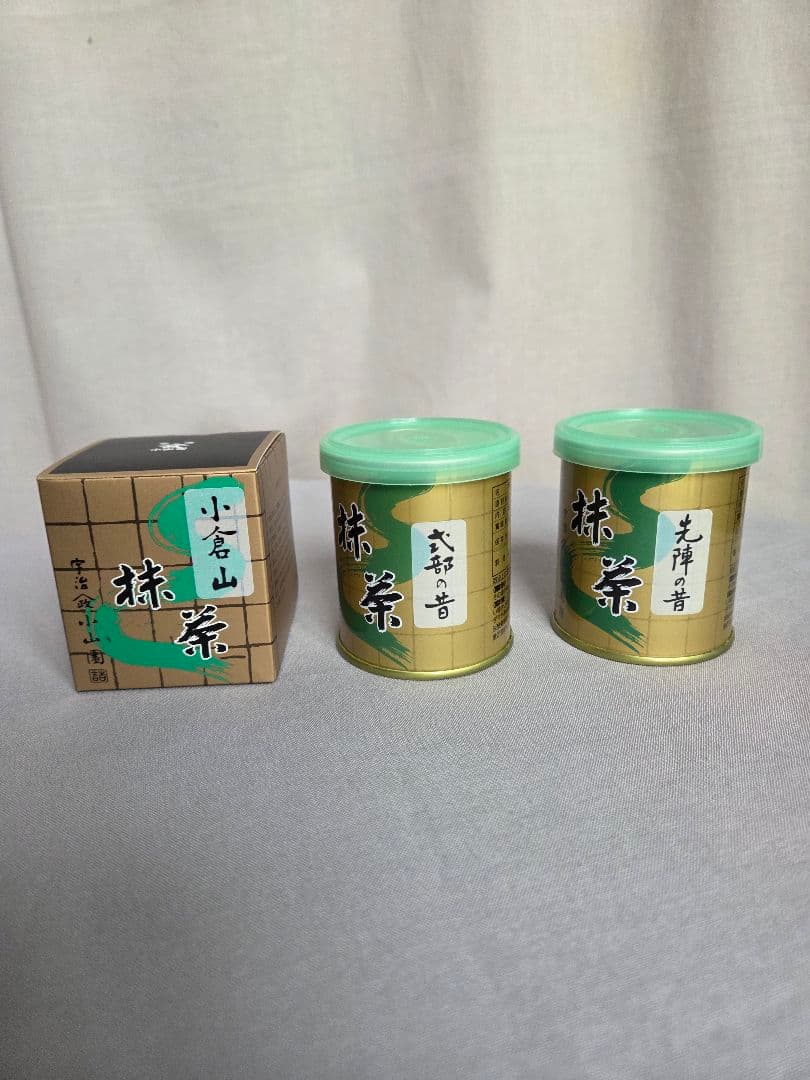 抹茶山政小山園　小倉山30g　式部の昔30 g　先陣の昔30g 各1 計3個