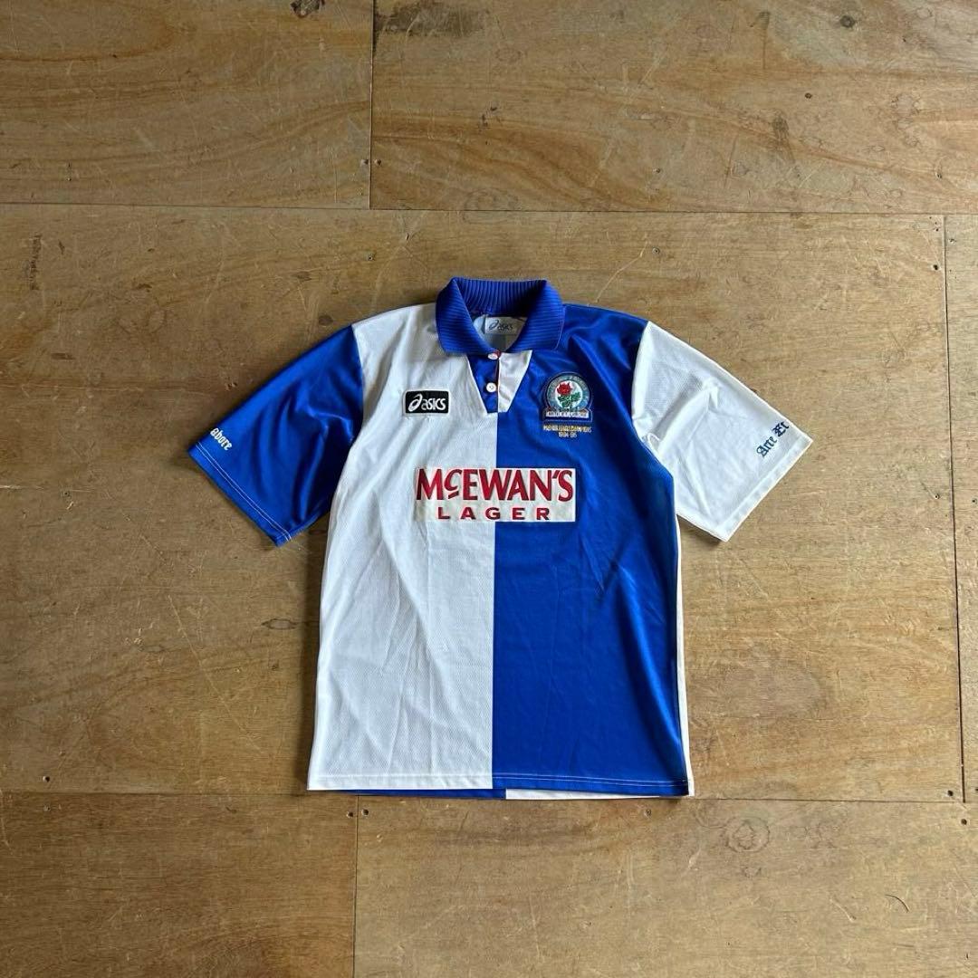 ASICS スチュアート・リプリー ブラックバーン ホーム サッカーシャツ