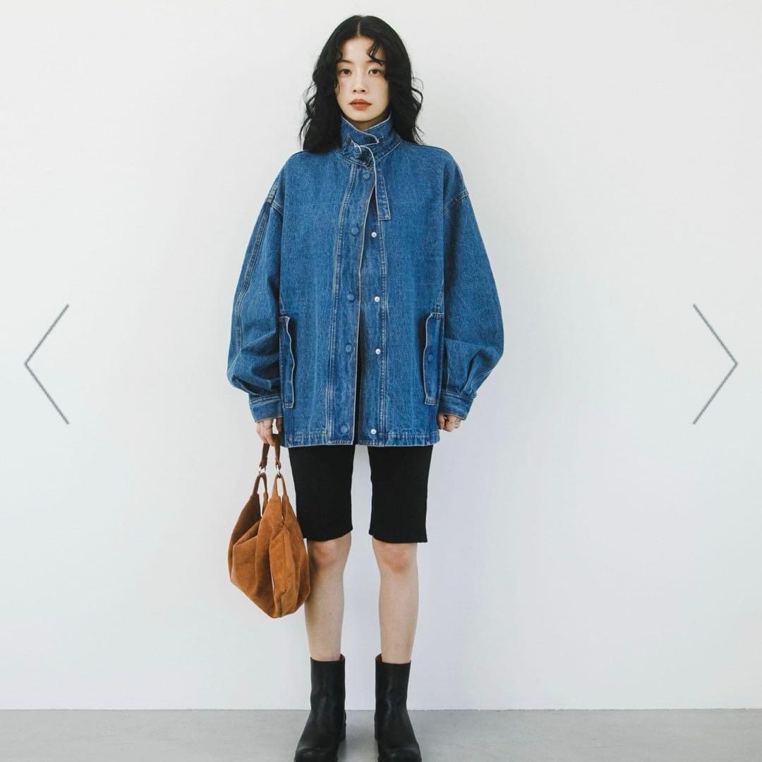 KBF 2WAYカラーデニムブルゾン L.BLUE