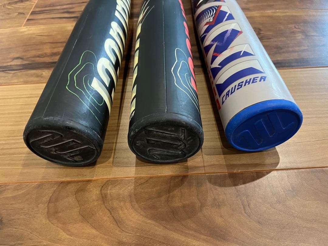 ワニクラッシャー　少年軟式バット 3本セット（青,緑,赤）ケース付き　バラ売り可