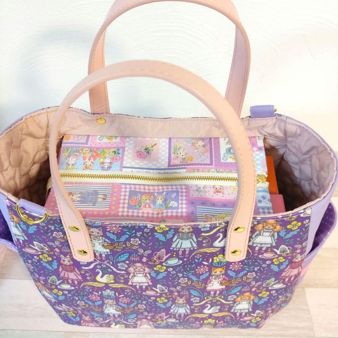 専用☆サイドポケットぷっくりバッグ＆ストラップ＆マルチケース☆ ジョリーフルール