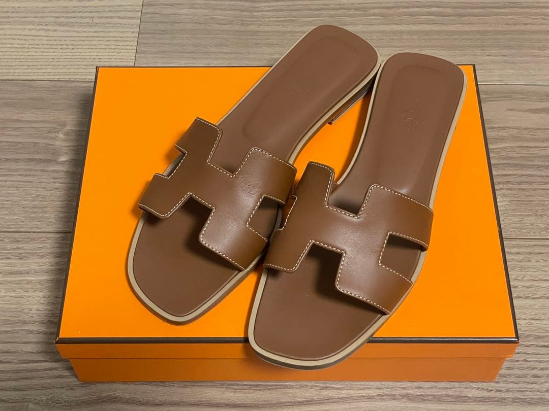 【美品】HERMES エルメス オラン ゴールド 40
