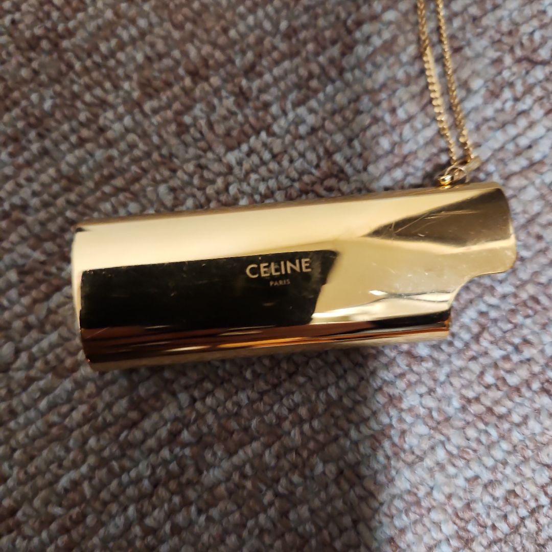 CELINE ネックレス型ライター ゴールド/ピンク