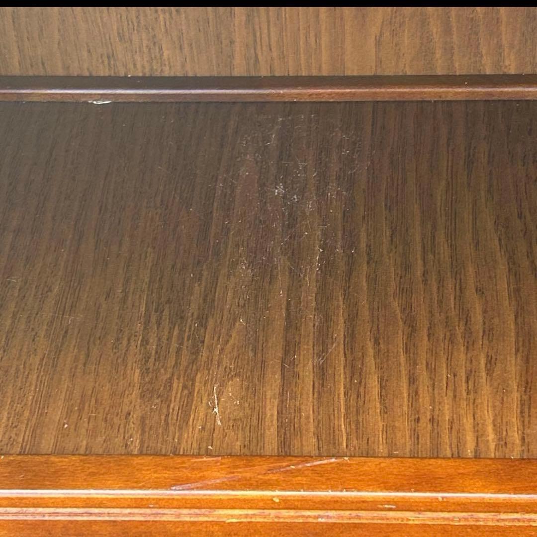 80sカリモク コロニアル観音扉 カントリーキャビネット電話台 ブラウン