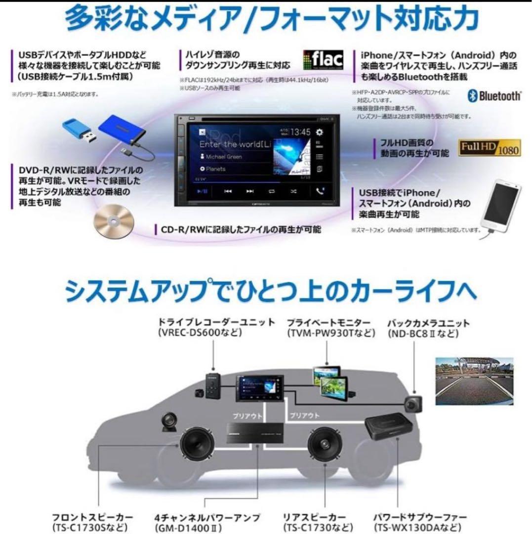 Pioneer ディスプレイオーディオ FH-8500DVS 6.8インチ