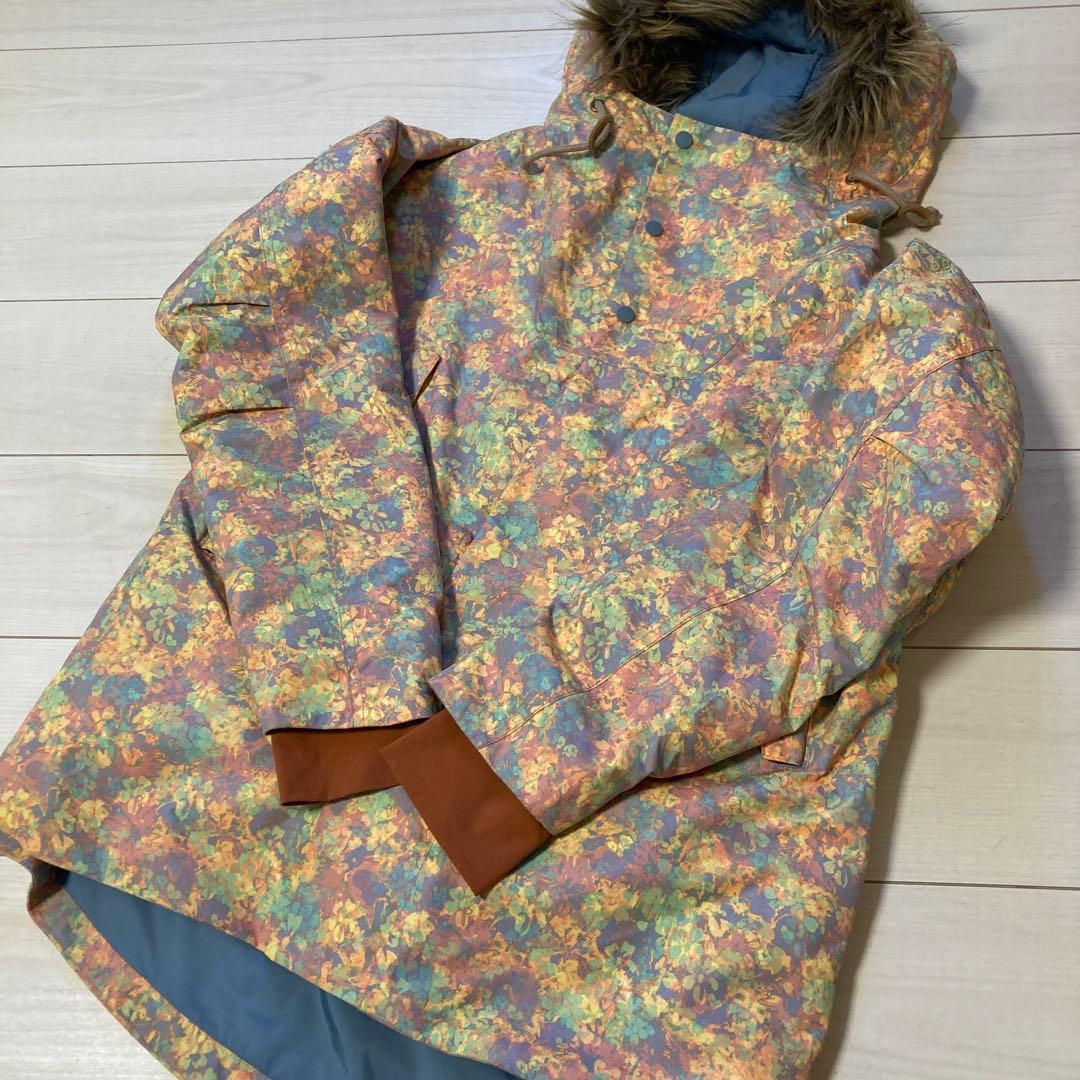 BURTON★バートン★花柄スキーウェアジャケットM★スノーボードレディース女性