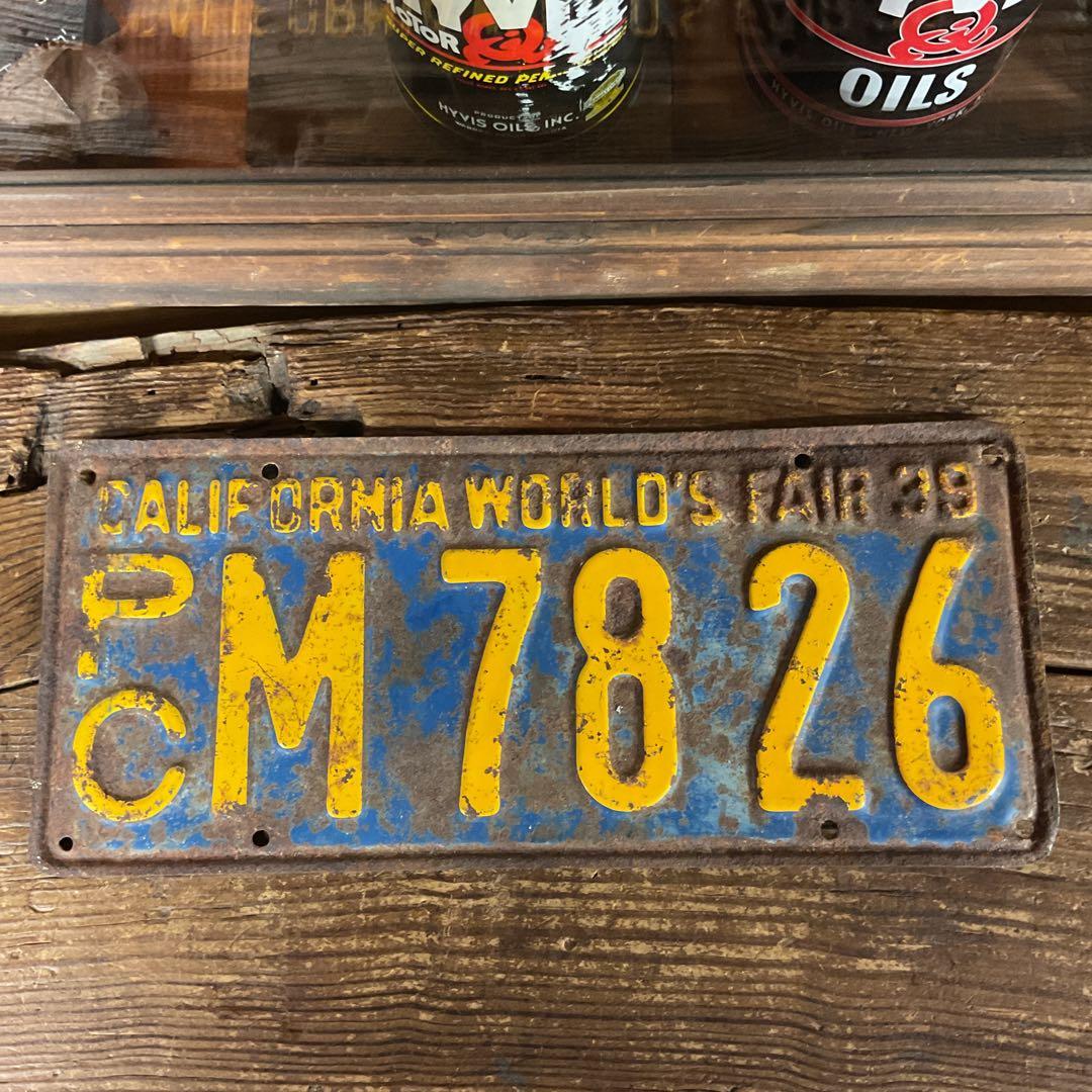 30'sカリフォルニア　ワールドフェア　ナンバープレート