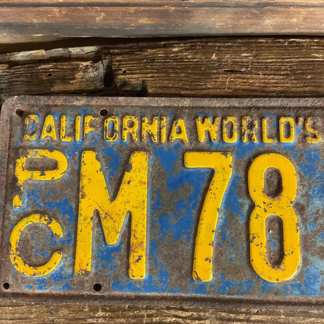 30'sカリフォルニア　ワールドフェア　ナンバープレート