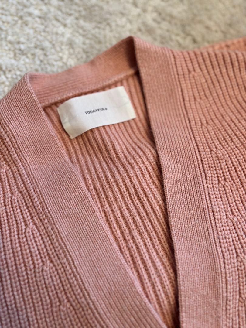 TODAYFUL Wool Ribknit Cardigan ウールリブニット