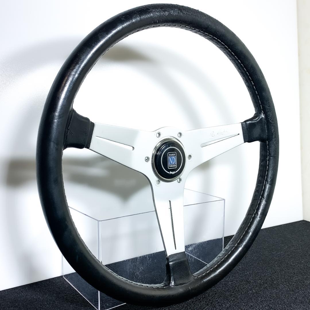 希少 大径39φ ナルディクラシック レザーステアリング 新品ホーンボタン付
