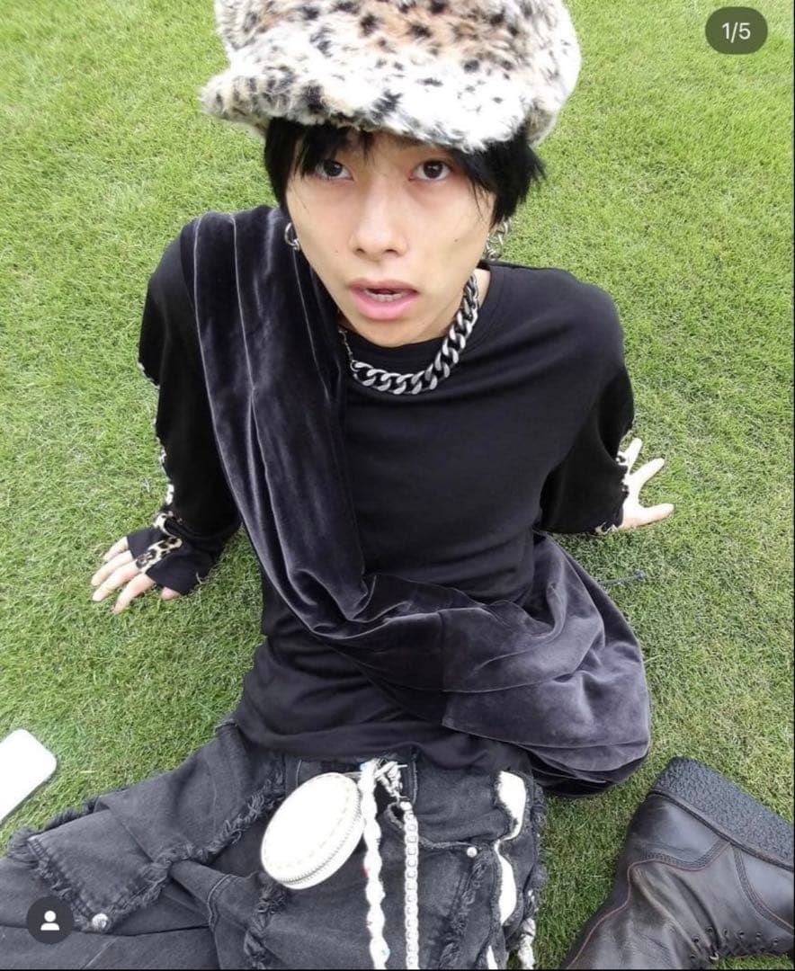 【最終値下げ】ベロア生地　leh KESA 袈裟bag あおば着用モデル