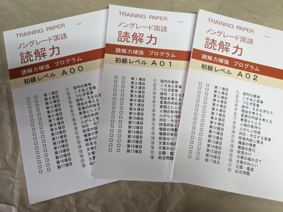 私立中学受験レベル　ノングレード国語A