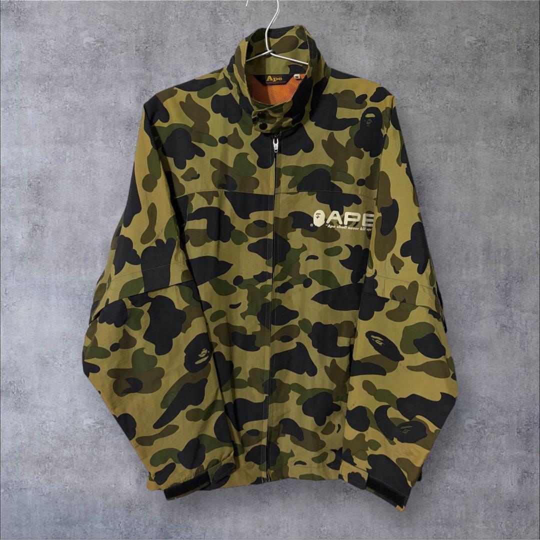 アベイシングエイプ 迷彩 ナイロンジャケット カモフラ 1stカモ XL 90s