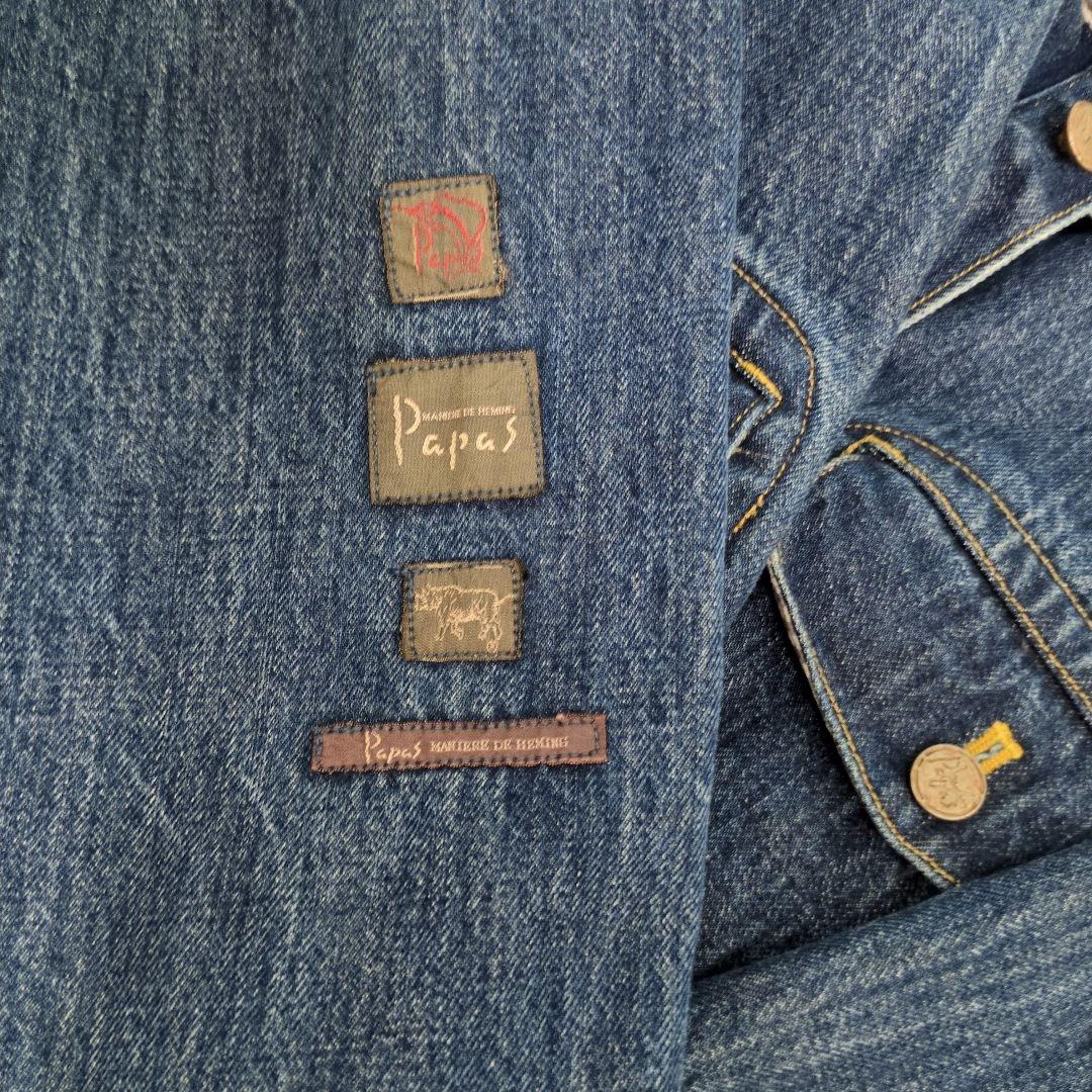 専用・Papas ダークブルー デニムジャケット