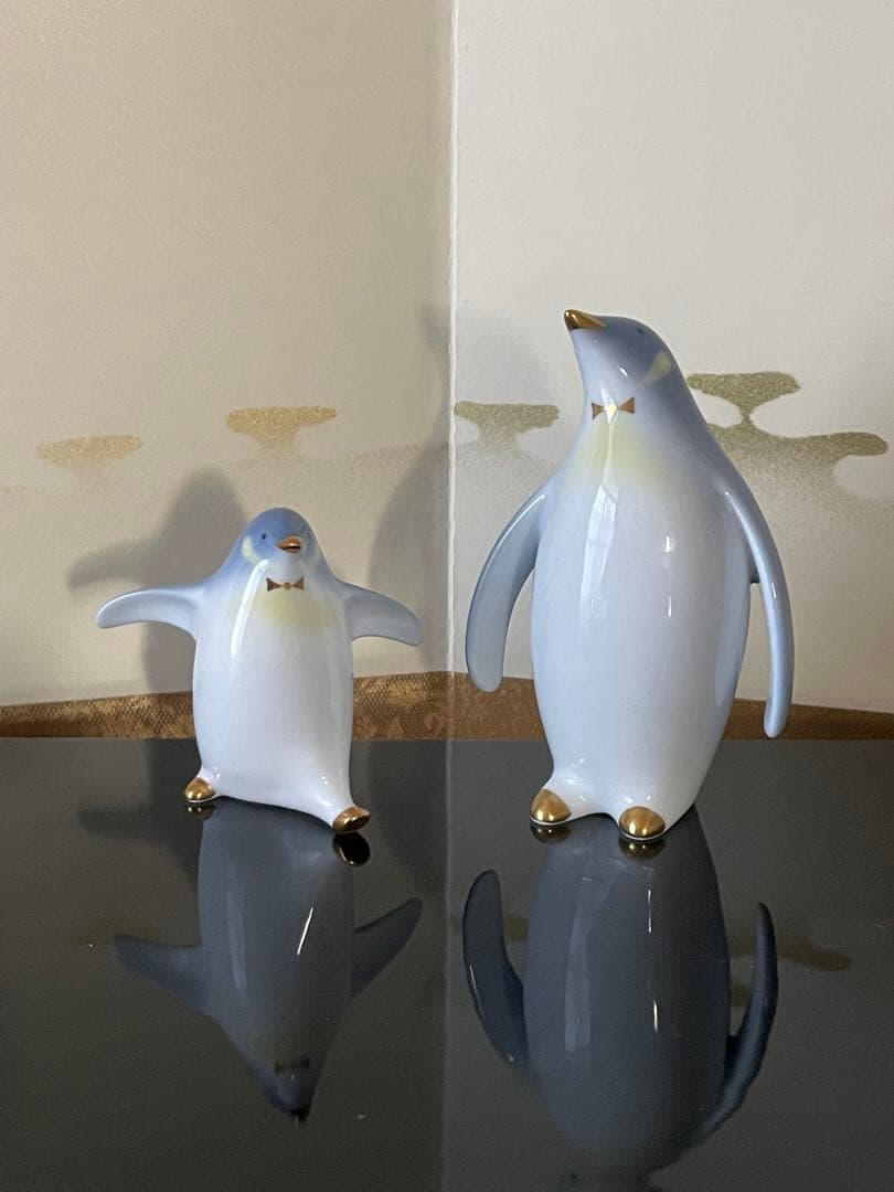 大倉陶園　ペンギン ペア　置物 希少 レア