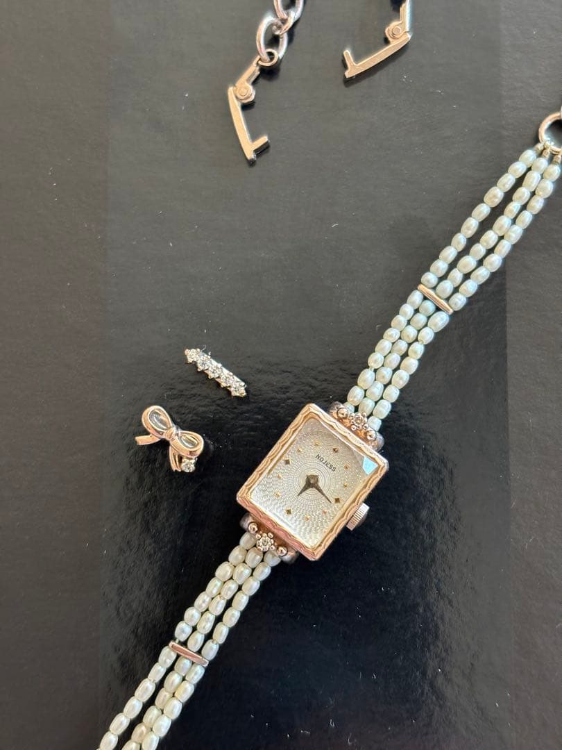 NOJESS 腕時計 パールビーズブレスレット