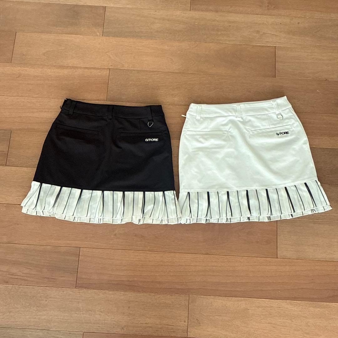 yuu　G/FORE フリル付きゴルフスカート 黒