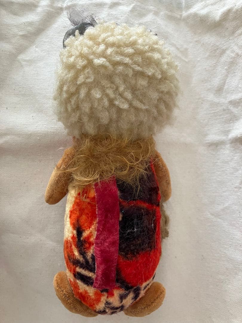 【min】青の羊　火の精　ぬいぐるみ　国内作家