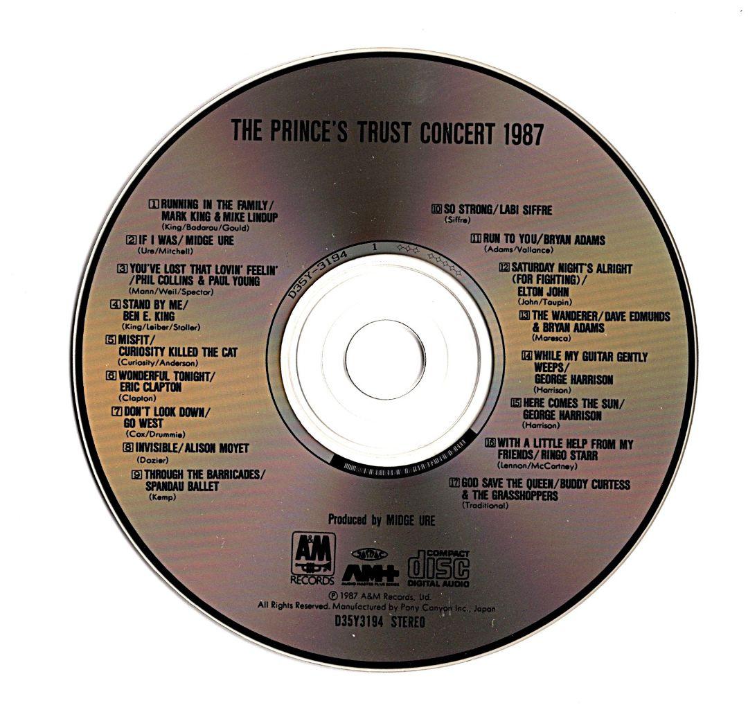 PRINCE'STRUST ROCK CONCERT 1987国内盤DVD+CD
