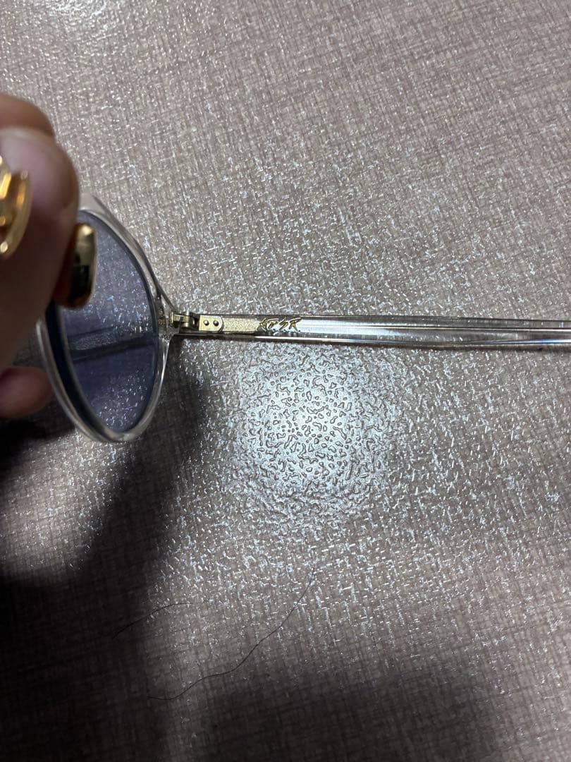 ADSR サングラス SATCHMO 03 サッチモ レンズ青クリア ゴールド