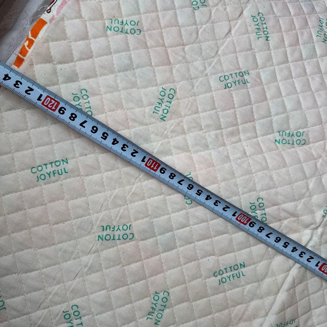 希少　レトロ　とっとこハム太郎　大きなキルト生地　約100×123cm