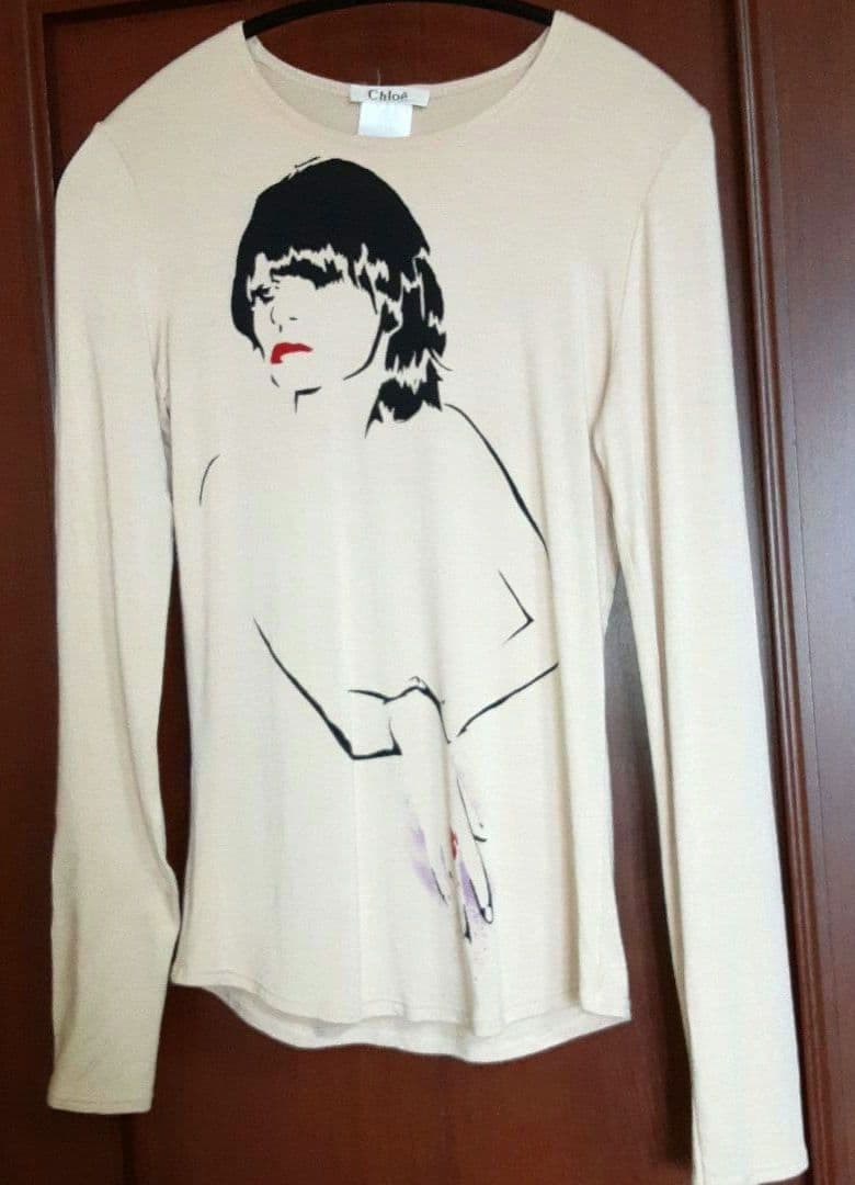 【Chloé】ヴィンテージ アートプリント 長袖 カットソー