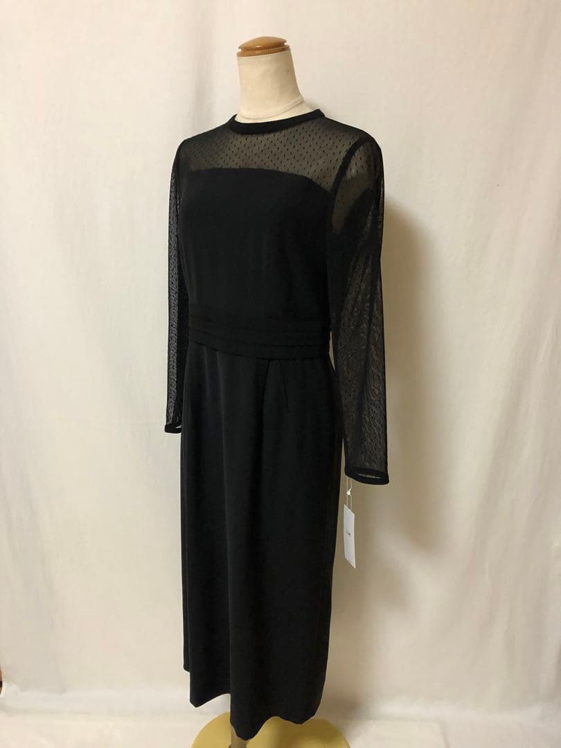 O409新品23区【APPLAUDIR】ダブルクロス ドレス38￥36300