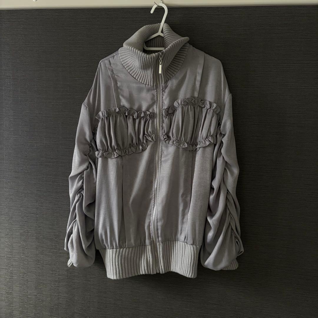 ジャケット・アウター PELLICULE ribbon gather lib blouson