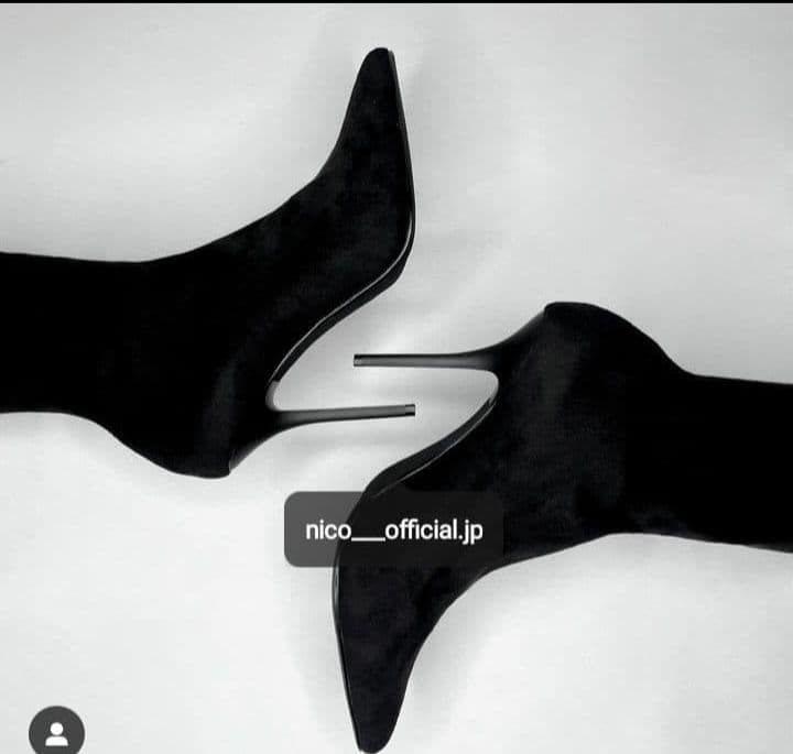 nico sheller スウェードライクニーハイソックスブーツ