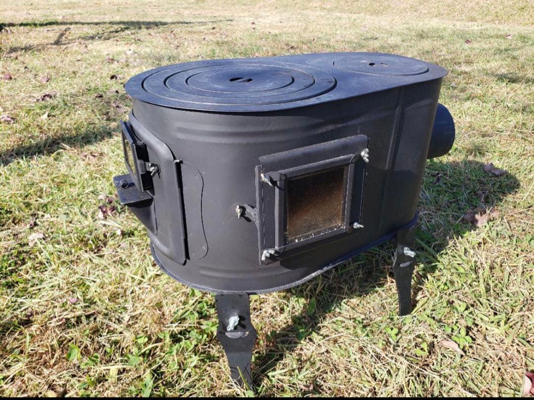 タマゴ型3面窓付薪ストーブ FIRE SIDE 小3号サイズ 新保製作所