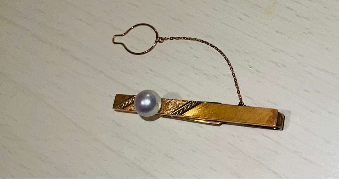 K18 刻印 タイピン パール 5ｇ