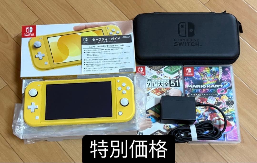 Nintendo Switch Lite 本体 充電器 ソフト ケース付き 美品
