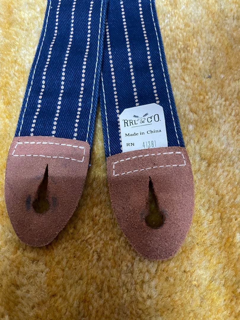 RRL & CO ストライプデニムサスペンダー