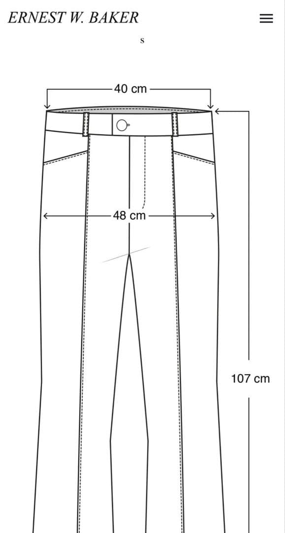 ernest w baker スラックス