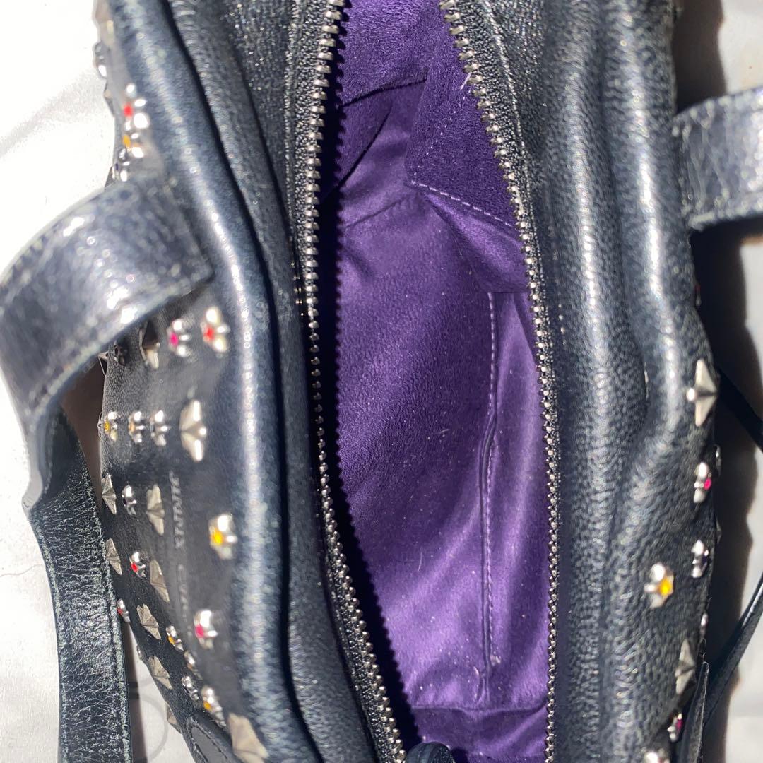 JIMMY CHOO ショルダーバッグ ２way スタッズ ミニサラ レザー