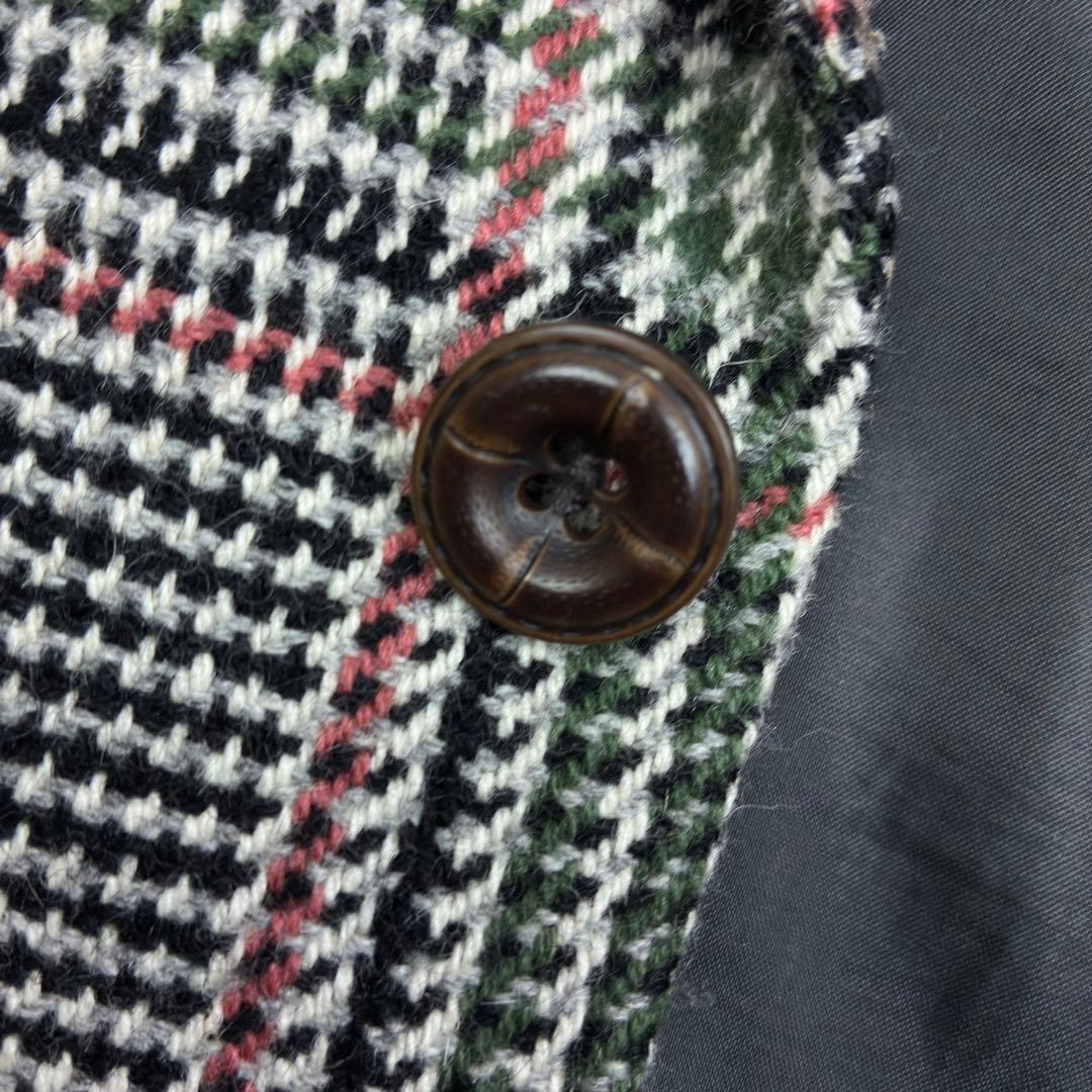 美品　ジーステージ　ツイード　アンゴラ混　グレンチェック　テーラードジャケットM