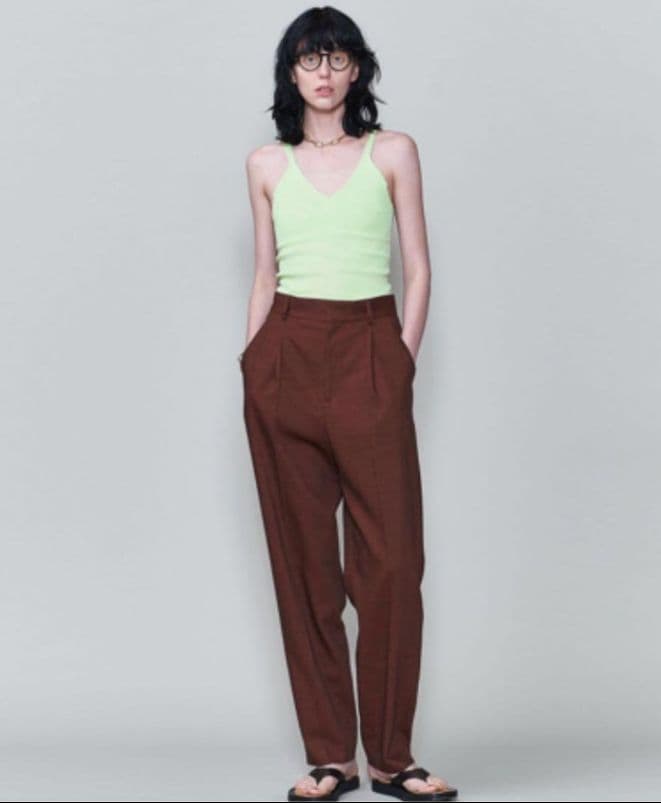 6 ROKU TUCK PANTS/パンツ　36 ブラウン